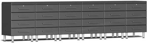 Base Cabinets with Drawers and Worktop for Garage Storage, Locking