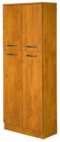 Country Pine Wall Cabinets for Garage Storage