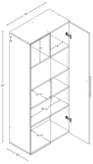 Prepac Cabinet Dimensions