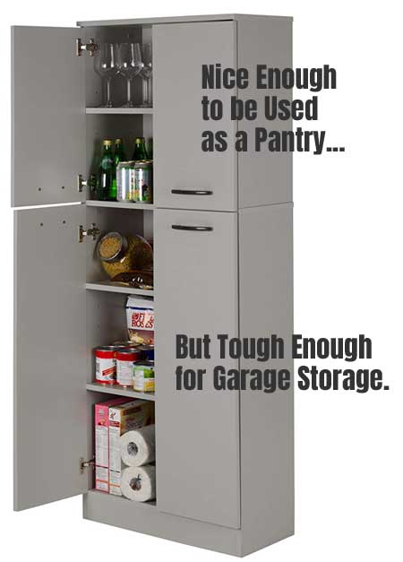 Modern, Contemporary Garage Storage Cabinets Take Up Minimal Space and Have Lots of Adjustable Shelves