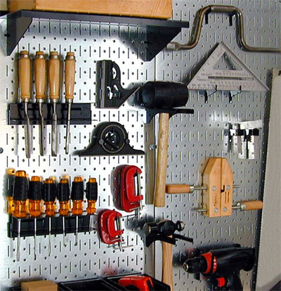 Galvanized Steel Pegboard Pack for Hanging Tools and Supplies