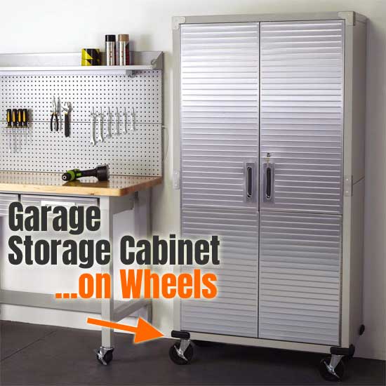 UltraHD Tall Metal Storage Cabinet on Wheels