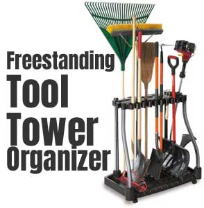 Freestanding Tool Tower Oragnizer for Rakes, Shovels, Brooms, etc..